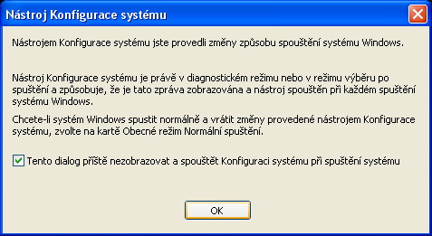 N&aacute;stroj pro konfiguraci syst&eacute;mu - Hl&aacute;&scaron;ka